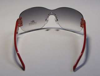   HIP SPORT SILVER FRAME GRAY LENSES RED ARMS SUNGLASSES WOMENS  
