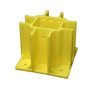 Safety Boot Yellow OSHA Compliant Guardrail Base with Toeboard Slots 