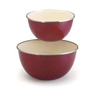   Enamel on Steel 2 Piece Mixing Bowl Set 51643 at The Home Depot