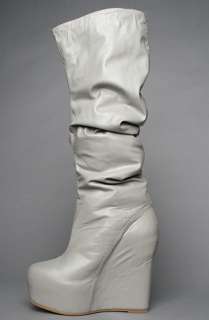 Jeffrey Campbell The Comma Boot in Grey Nylon  Karmaloop   Global 