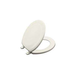   Round Closed Front Toilet Seat in Biscuit K 4648 96 at The Home Depot