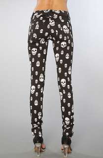 Tripp NYC The Skull Printed Skinny Pant in Black White : Karmaloop 