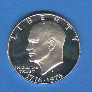 1976 Silver Proof Eisenhower Dollar   Deep Cameo  