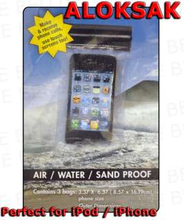 Aloksak 3x6 Waterproof Airtight iPOD iPHONE Bag Pouch 757791363639 