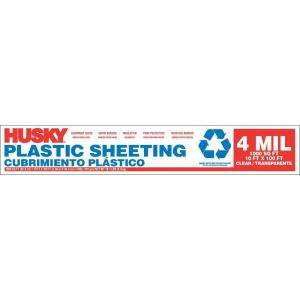 Clear Plastic Sheeting from Husky  The Home Depot   Model CFHK0410C