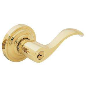 Baldwin Images Collection Polished Brass Right Handed Wave Entry Lever 