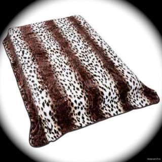NEW Soft Fleece Leopard Print King/Queen Size Blanket  