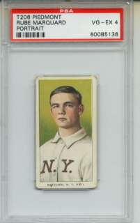 T206 Piedmont Rube Marquard (portrait) PSA 4  NY Giants  