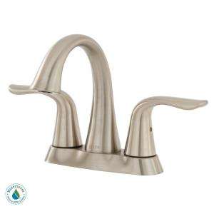 Delta Lahara 4 In. 2 Handle Bathroom Faucet in Stainless 25938LF SS at 