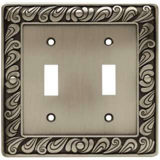   Switch Paisley Brushed Satin Pewter Wall Plate 64039 at The Home Depot