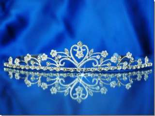   Wedding Crown Veil Pageant Homecoming Prom Crystal Tiara C8865  