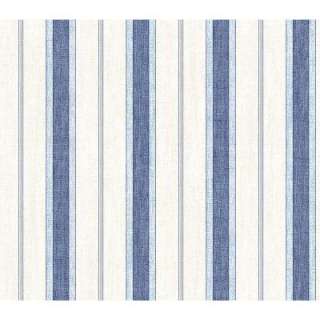The Wallpaper Company 8 in X 10 in Blue And White Pinstripe Wallpaper 