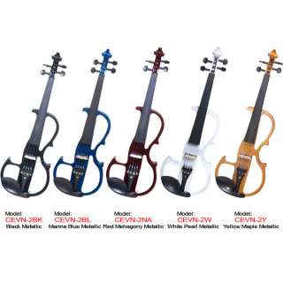 NEW SOLIDWOOD ELECTRIC SILENT STYLE 2 VIOLIN~5 COLORS  