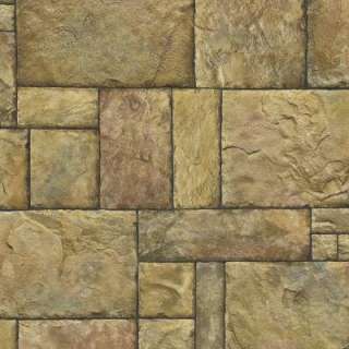 The Wallpaper Company 56 sq.ft. Brown Stone Wallpaper WC1281977 at The 