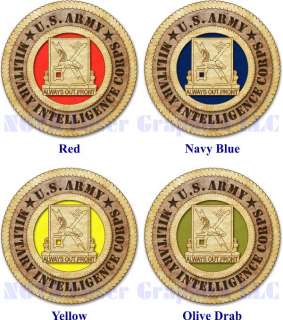 Army Military Intelligence Crest Birch Wall Plaque  