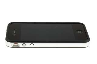 iPhone 4 Bumper Schutzhülle SILBER SCHWARZ  