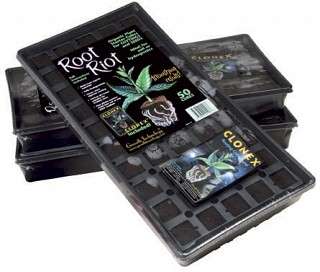 Root Riot Tray 50 Cube Tray w Clonex Gel Seedling Clone  