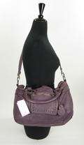 New MONI MONI Plum Purple Leather Splendor Satchel Bag  
