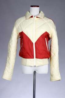 Vintage 70s JC Penney Yellow/Orange Quilted Retro Puffy Ski Jacket 