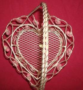 Heart Shaped Metal Basket  