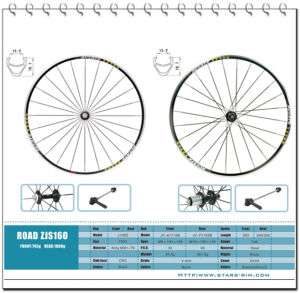 700C STARS Road Wheels Wheelsets ZJS160 SHIMANO 9/10S  