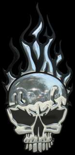 Totenkopf Skull mit Flammen Flames 3D Aufkleber Sticker Tankpad 