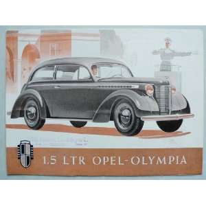 Prospekt / brochure   Opel 1,5 l. Olympia (37 PS)   sehr selten 