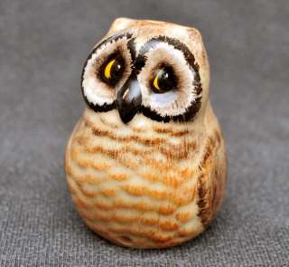 Cute little Brown Owl pie funnel pie bird by Babbacombe Pottery 