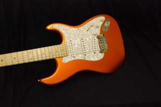 Legacy Usa Tangerine Guitar With Maple Fretboard W/ G&G Hardshell 