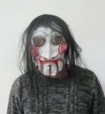  Gruselige SAW MASKE Fasching Karneval Kostüm Jigsaw Puppe 