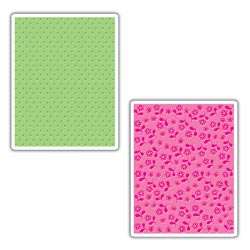 Sizzix Embossing 2 Folders *Dots & Flowers Set* 655838  