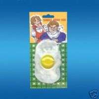 Fake Fried Rubber Egg Gag Joke Gift April Fools Day  