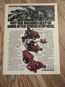 1967 GRAVELY LAWN MOWER ADVERTISEMENT CAST IRON AD MOW  