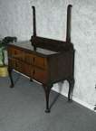 Antique Walnut Vanity Chest Dressing Table  