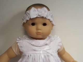 WHITE Eyelet Dress w/Pants Doll Clothes For Bitty Baby Girl♥  