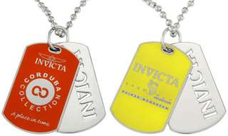 Invicta Corduba & Speedway 30 Red & Yellow Dogtag Necklaces 5939 