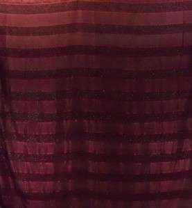 Dk Brown Chocolate Fabric Shower Curtain Sheer Glitter Horizontal 