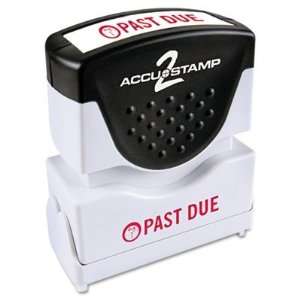  Accustamp2 Shutter Stamp with Microban Red PAST DUE 1 5/8 