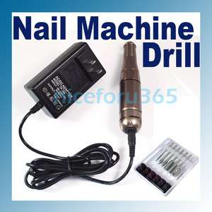   Nail Art Drill Manicure Pen Shape Machine Set Kit Bits Tool New  