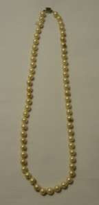SARAH COVENTRY FAUX PEARL STERLING .925 CLASP NECKLACE  