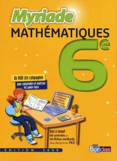  Myriade mathématiques 6ème manuel (édition 2009 