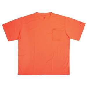 Custom Leather Craft SS073X Hi Viz Short Sleeve T Shirt, Orange, 3X 
