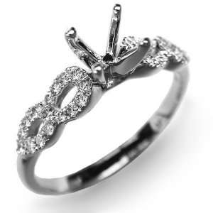   Diamond Engagement Ring Semi Mount (accomodates 0.5 ct. Diamond) Size