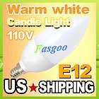2Pcs E12 Warm White Energy Saving SMD LED Candelabra Light Bulb