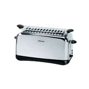Rowenta TP 485 Toaster, schwarz/chrom, 2 Scheiben Toaster, Brötchen 