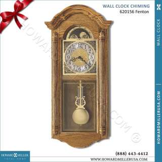   Howard Miller daul chiming Quartz Wall Clocks Fenton Golden Oak  