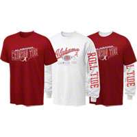 Alabama Crimson Tide Youth LongSleeve/Short Sleeve 3 in 1 T ShirtCombo 