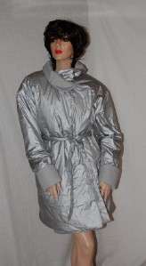 New Norma Kamali SLEEPING BAG COAT Silver Small SOLD OUT  