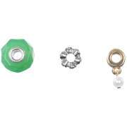 Amadora Crystal and Pearl Pack of Three Charms Set