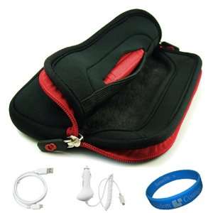  Black   Red Trim Neoprene Sleeve Carrying Case Cover with 